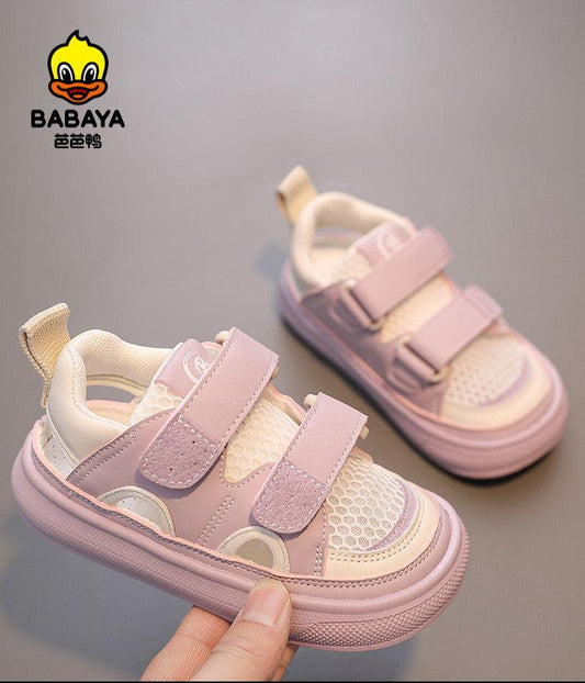 BABAYA girl sandals 2023 Summer new children's net shoes Little girl baby baby Baotou sports shoes boys