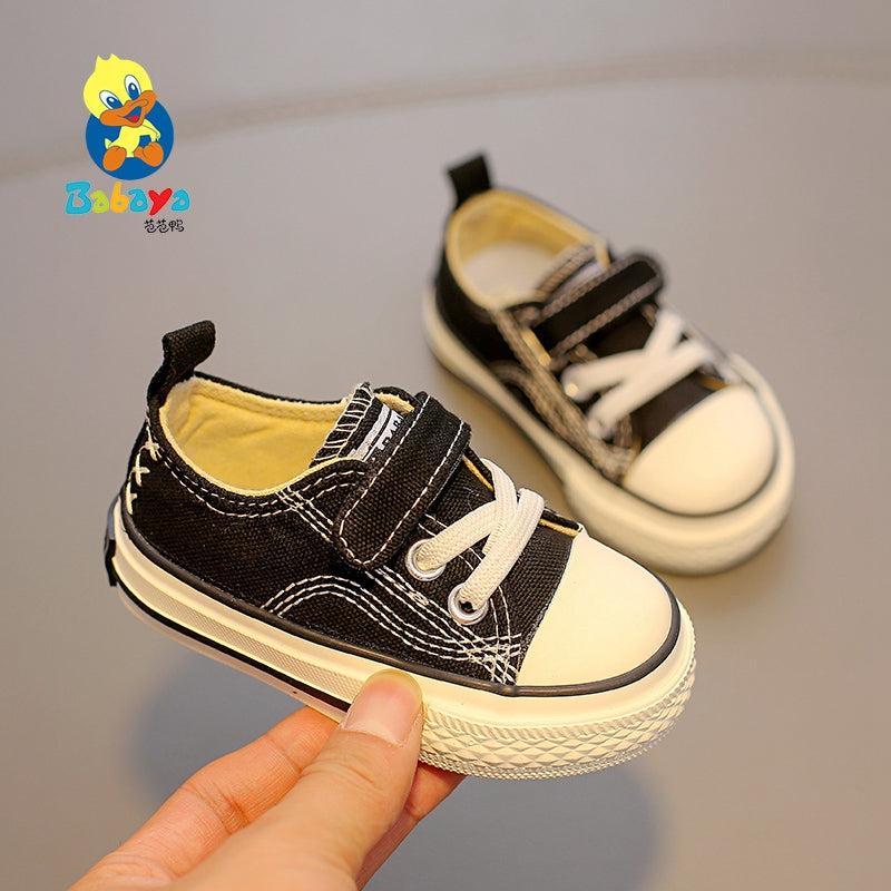 BABAYA Shoes 1-3 years old soft bottom canvas shoes, boys start shoes, girl shoes 2023 spring and autumn new