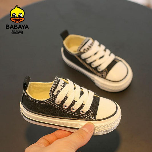 BABAYA children canvas shoes baby shoes 1-3 years old soft bottom white shoes boys casual shoes learning footwear shoes girl shoes