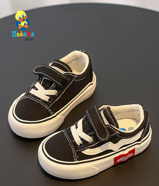 BABAYA children's canvas shoes baby shoes 1-3 years old soft bottom boys cloth shoes girls learning footwear, shoes, leisure shoes