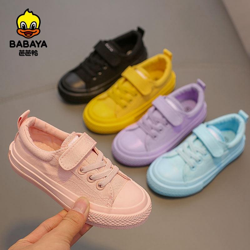 BABAYA candy canvas shoes small and young children's cloth shoes girls shoes, boys board shoes Korean version of tide shoes 2023 spring new