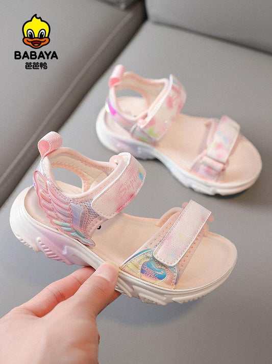 BABAYA children sandals girls casual shoes 2023 summer new breathable princess shoes dew beach shoes