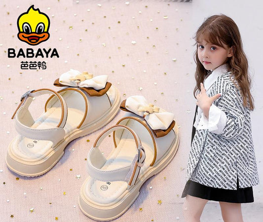 BABAYA girl sandals children's breathable shoes 2023 Summer new princess shoes girl fashion shoe fashion toe shoes