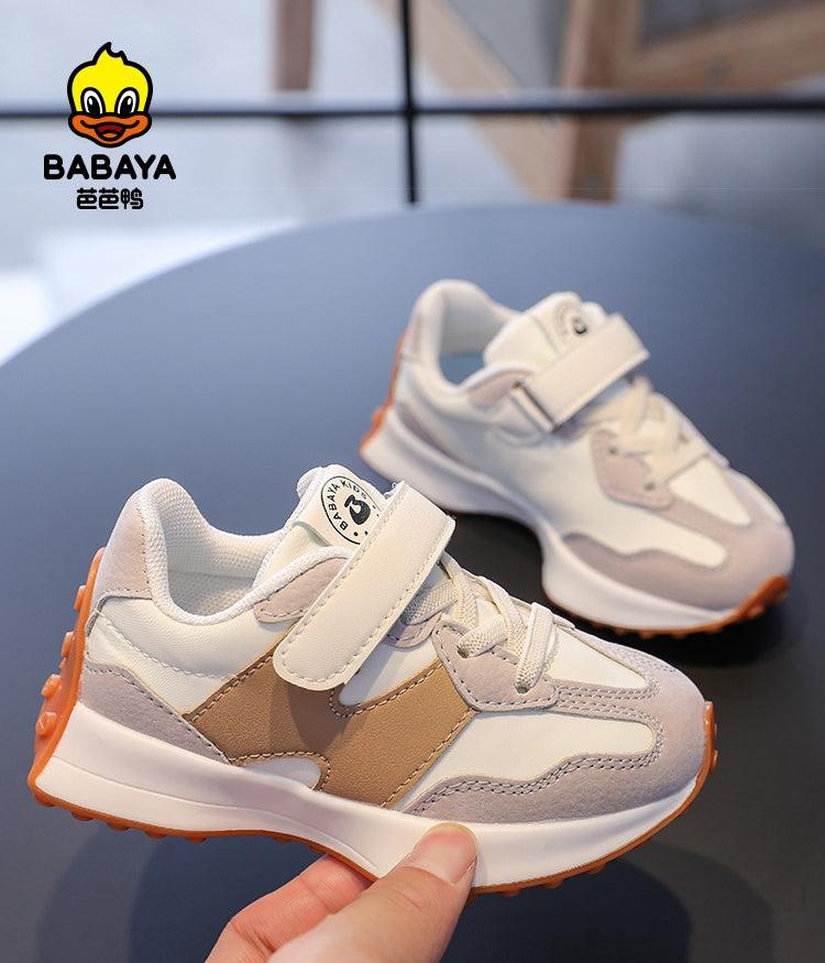 BABAYA children's sports shoes girl casual shoes 2023 spring and autumn new single shoes boys A -Gump shoes soft soles running shoes