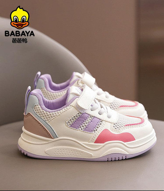 BABAYA children's shoes girl net sports shoes summer children's shoes 2023 new ventilation net shoes boys board shoes