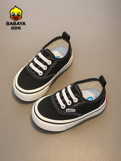 BABAYA children's learning shoes boys canvas shoes one foot kick lazy shoes girl casual shoes 1-3 years old baby shoes