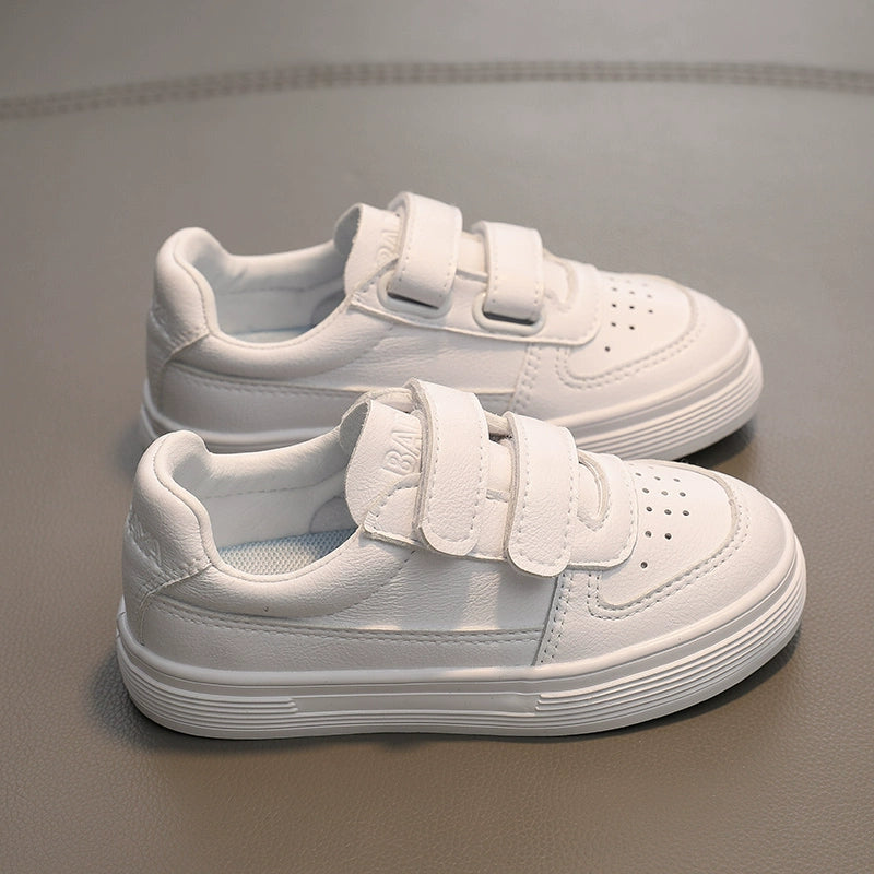 BABAYA children's small white shoes boys kindergarten white sports shoes 2023 autumn new girl shoes