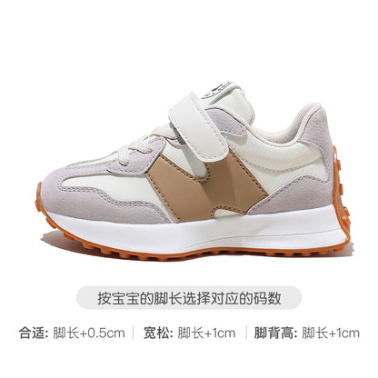 BABAYA children's sports shoes girl casual shoes 2023 spring and autumn new single shoes boys A -Gump shoes soft soles running shoes