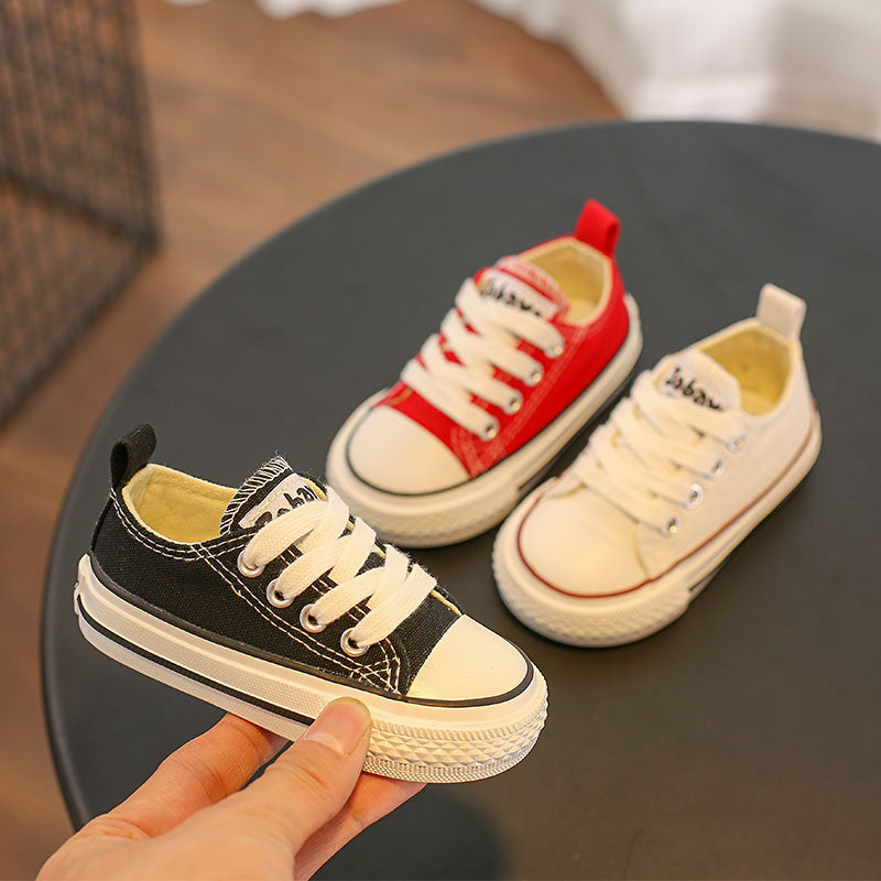 BABAYA children canvas shoes baby shoes 1-3 years old soft bottom white shoes boys casual shoes learning footwear shoes girl shoes