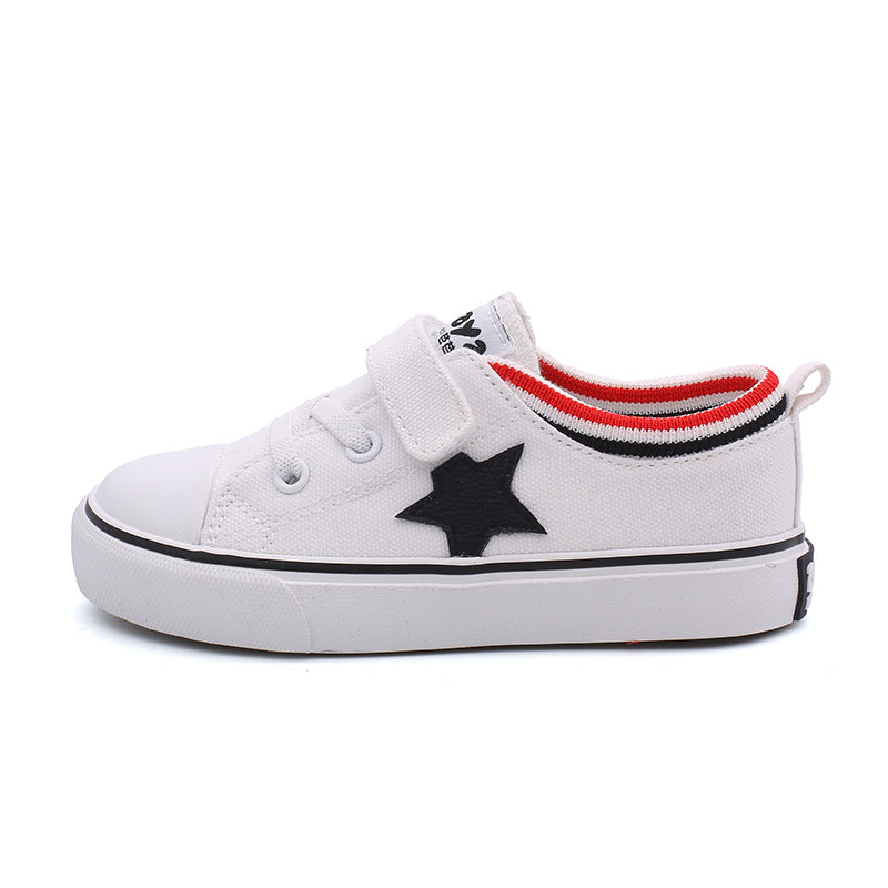 BABAYA children canvas shoes small white shoes boys casual shoes 2023 spring and autumn new girl board shoes students versatile