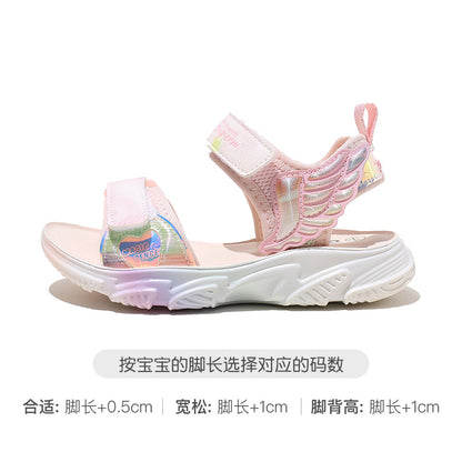 BABAYA children sandals girls casual shoes 2023 summer new breathable princess shoes dew beach shoes