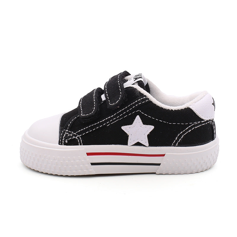 BABAYA children canvas shoes small white shoes boys casual shoes 2023 spring and autumn new girl board shoes students versatile