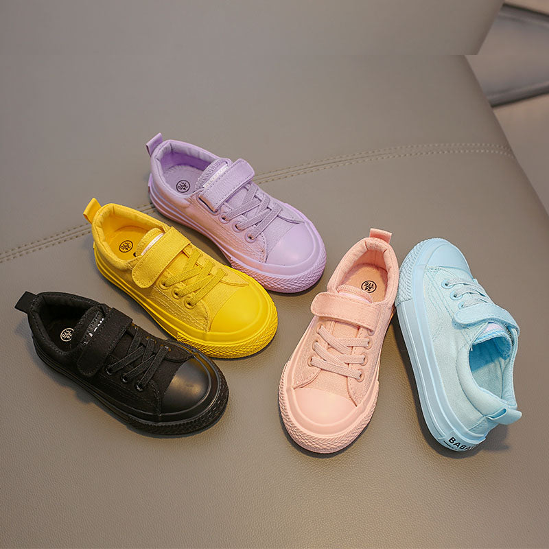 BABAYA candy canvas shoes small and young children's cloth shoes girls shoes, boys board shoes Korean version of tide shoes 2023 spring new