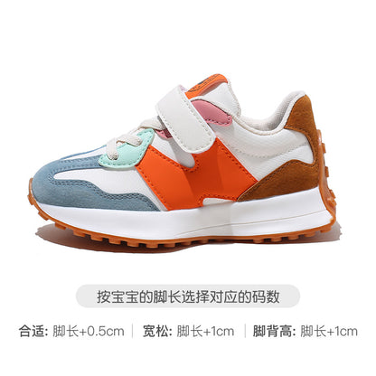 BABAYA children's sports shoes girl casual shoes 2023 spring and autumn new single shoes boys A -Gump shoes soft soles running shoes