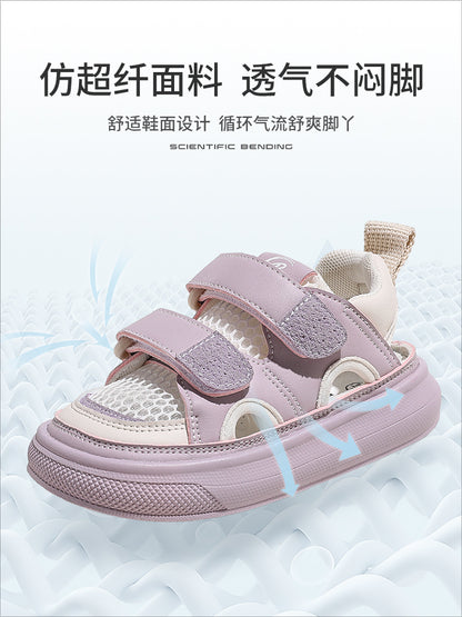 BABAYA girl sandals 2023 Summer new children's net shoes Little girl baby baby Baotou sports shoes boys