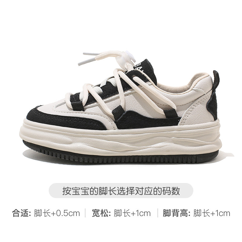 BABAYA children's board shoes boys little white shoes 2023 spring and autumn new girl single shoes casual shoes non -slip sports shoes