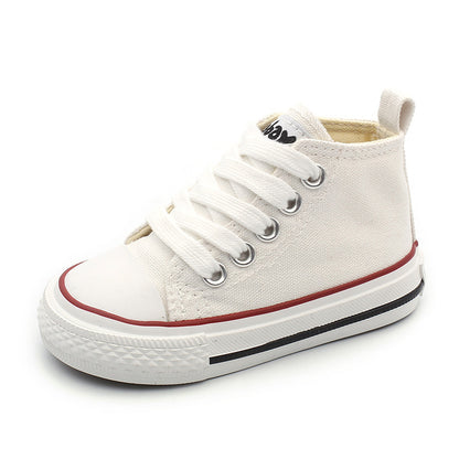 BABAYA Shoes 1-3-year-old canvas shoes Boy white shoes Learn Step Shoes Swiping Shoes Casual Shoe Shoes Soft Fave