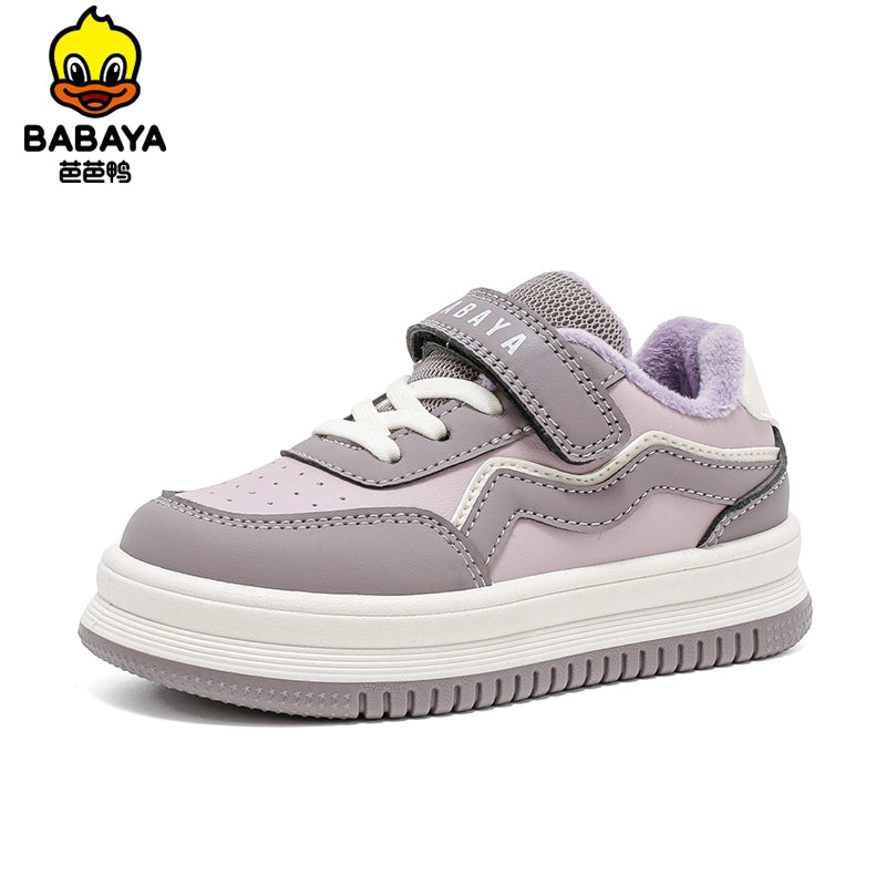 BABAYA children's shoes children's sports shoes girl plus shoe two cotton shoes winter 2023 new autumn boys winter shoes