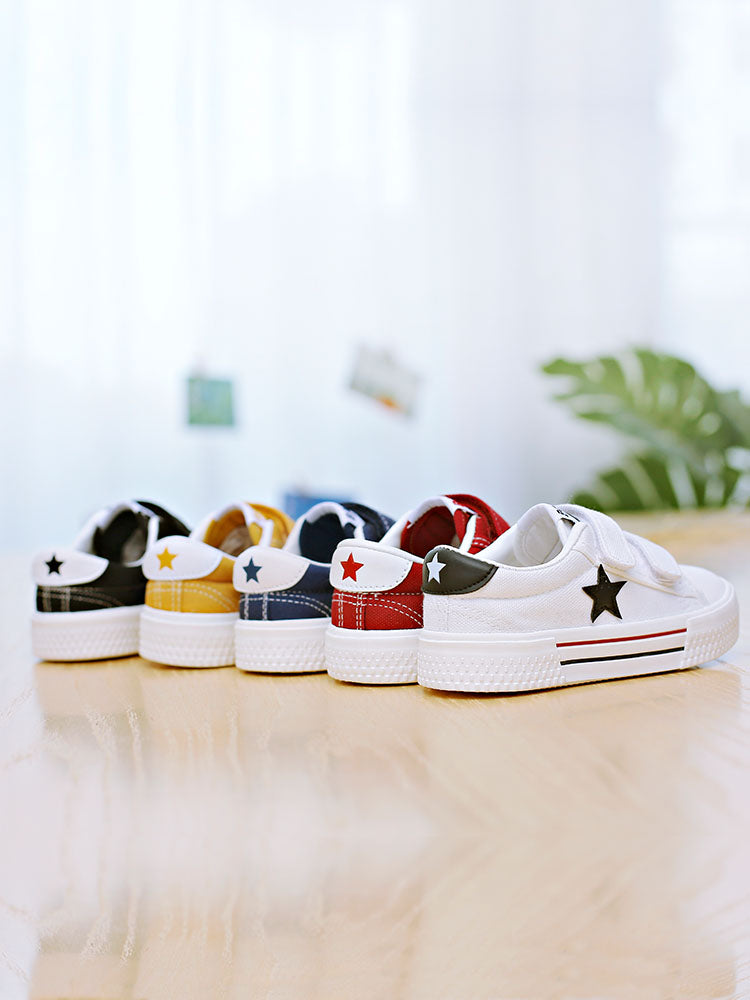 BABAYA children canvas shoes small white shoes boys casual shoes 2023 spring and autumn new girl board shoes students versatile