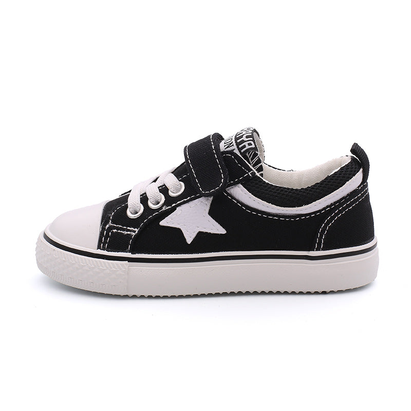 BABAYA children canvas shoes small white shoes boys casual shoes 2023 spring and autumn new girl board shoes students versatile