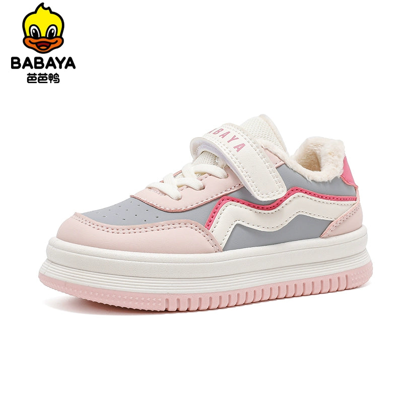 BABAYA children's shoes children's sports shoes girl plus shoe two cotton shoes winter 2023 new autumn boys winter shoes