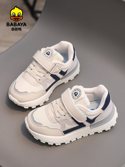 BABAYA children's sports shoes boys breathable net shoes autumn new girl soft bottom running shoes middle big boy Agan shoes