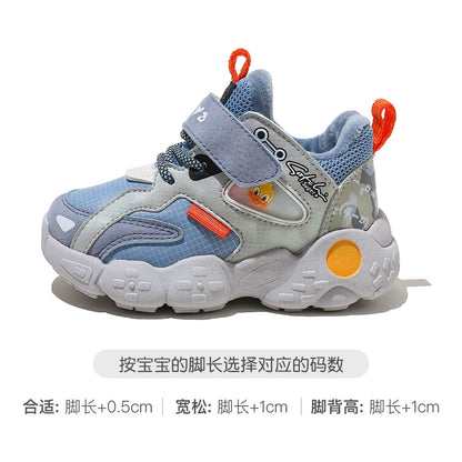 BABAYA children's energy shoes girls plus velvet sports shoes 2023 Winter new boys two cotton shoes Small and small children's shoes