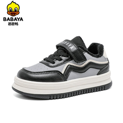 BABAYA children's shoes children's sports shoes girl plus shoe two cotton shoes winter 2023 new autumn boys winter shoes